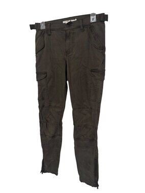 L.O.G.G. green cargo pants with adjustable waist size 4